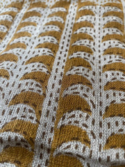 Urielle Block Print Handloom Linen Fabric